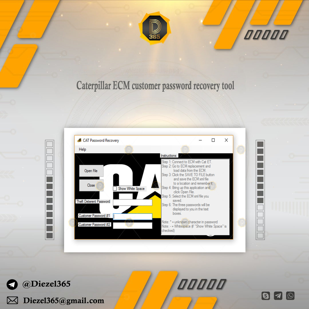 Caterpillar ECM customer password recovery tool ⛽ Diezel365