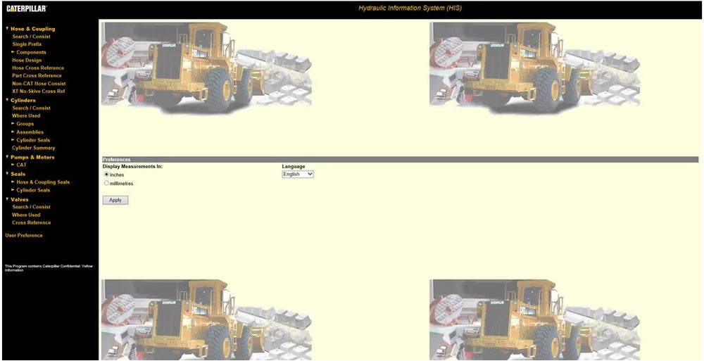 Caterpillar Hydraulic Information System (HIS)