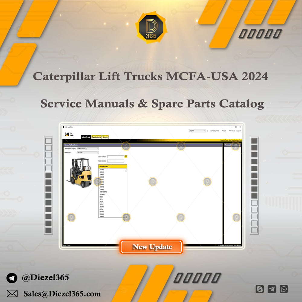 Caterpillar Lift Trucks MCFA-USA 2024 Service Manuals & Spare Parts Catalog