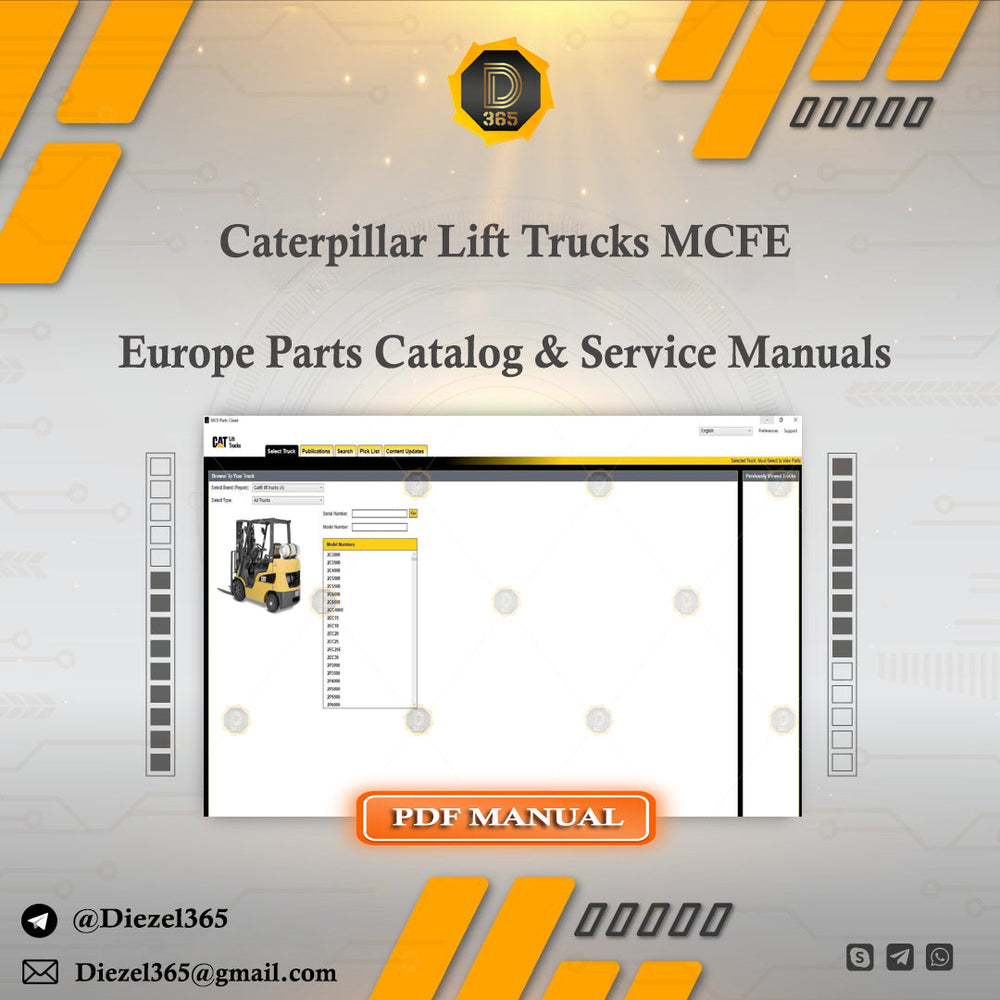 Caterpillar Lift Trucks 2024 MCFE-Europe Parts Catalog & Service Manuals