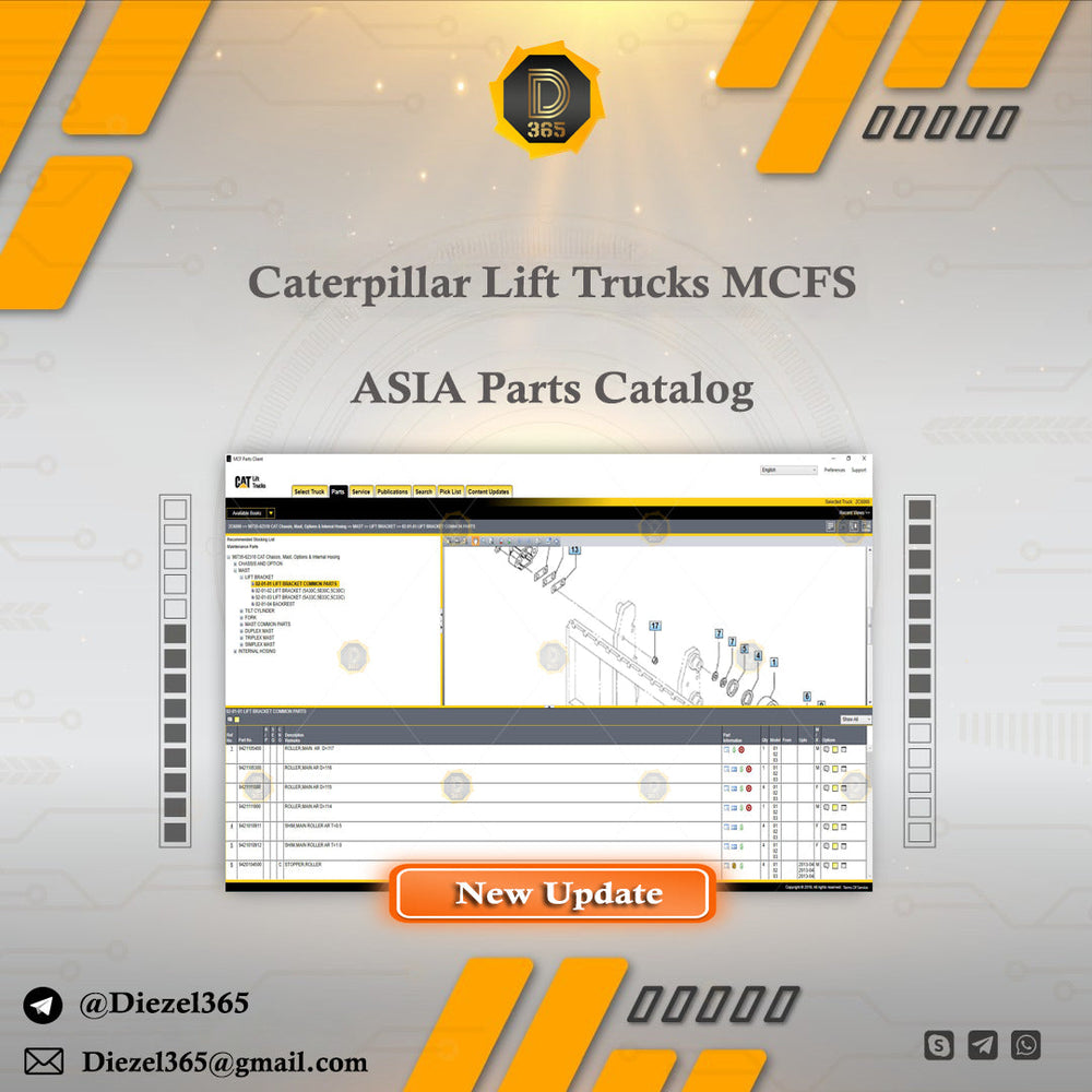 Caterpillar Lift Trucks 2024 MCFS-ASIA Parts Catalog