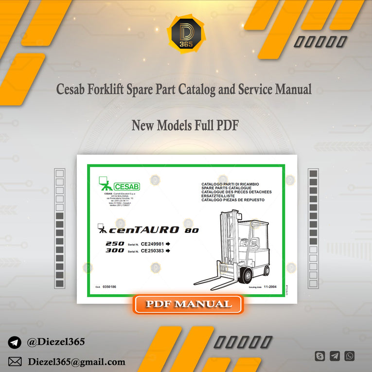 Cesab Forklift Spare Part Catalog and Service Manual New Models Full PDF