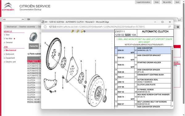 Citroen Service Box Documentation 2014