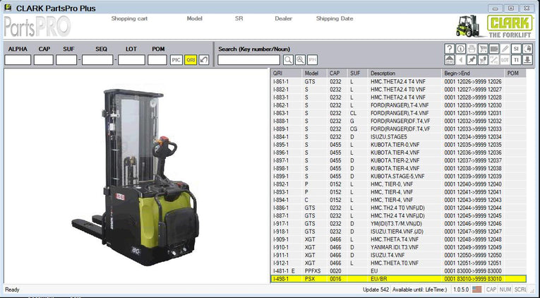 Clark ForkLift Parts Pro Plus EPC v542 Spare Parts Catalog 2024