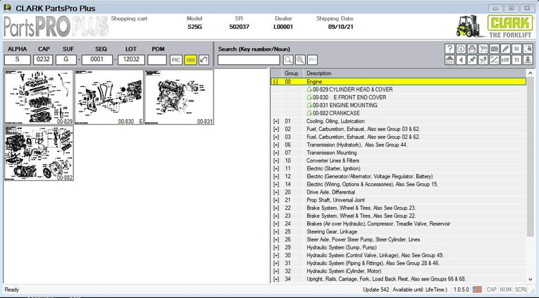 Clark ForkLift Parts Pro Plus EPC v542 Spare Parts Catalog 2024