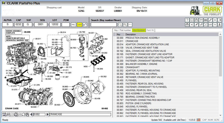 Clark ForkLift Parts Pro Plus EPC v542 Spare Parts Catalog 2024