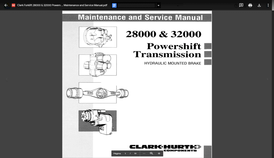 Clark ForkLift Full Set Service Manual