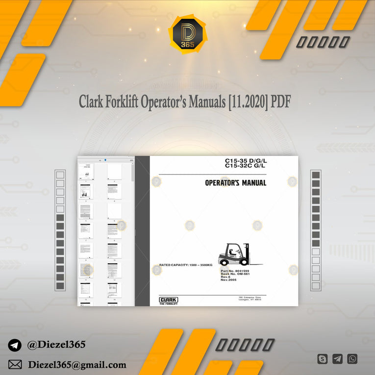 Clark Forklift Operator’s Manuals [11.2020] PDF