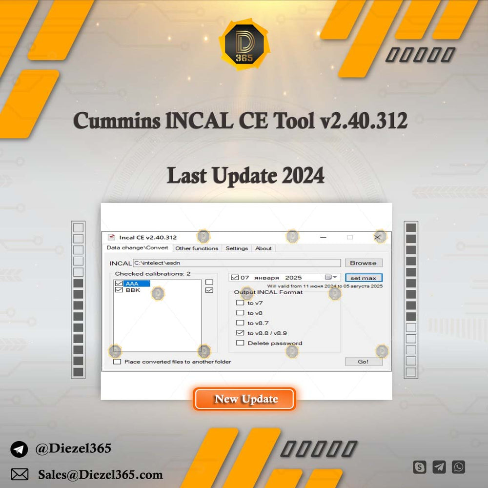 Commins lNCAL CE Tool v2.40.312 - Last Update