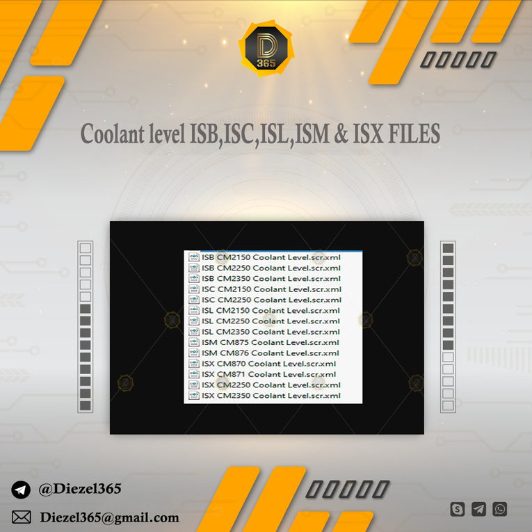 Coolant level ISB,ISC,ISL,ISM & ISX FILES