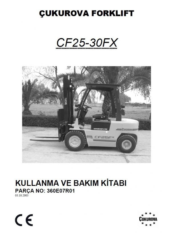 Cukurova Forklift Truck Collection Manuals PDF