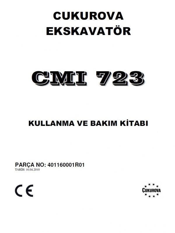 Cukurova Construction Equipment Collection Manuals PDF