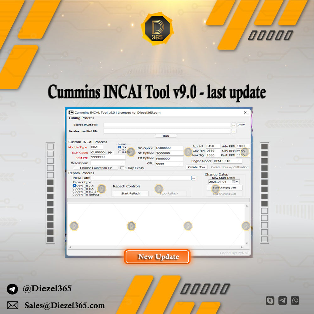 Cummins incal Tool v9.0 - last update
