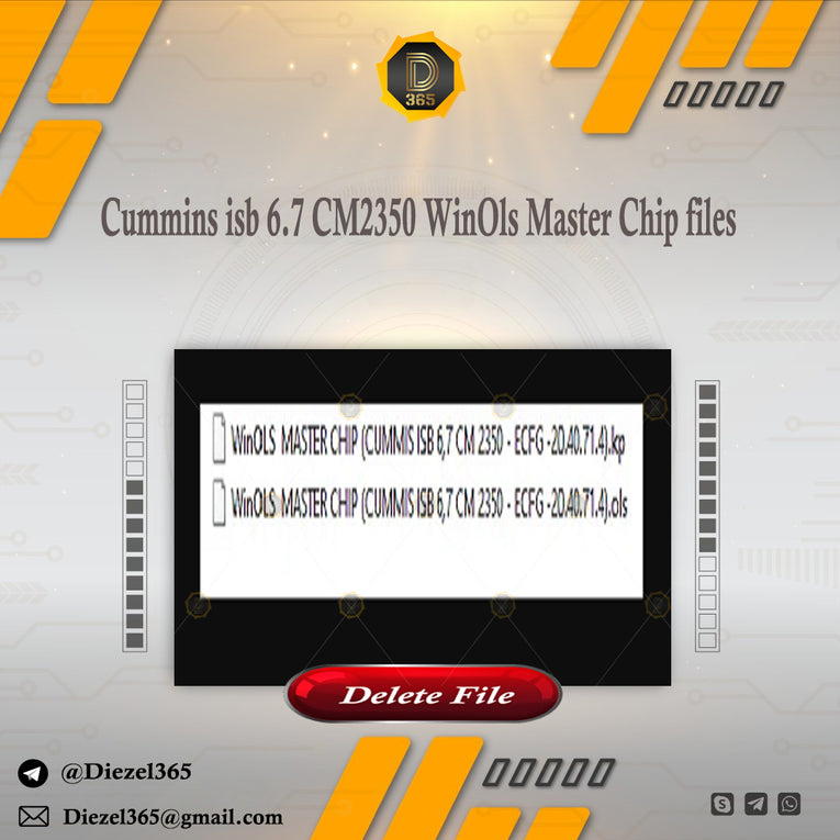 Commins isb 6.7 CM2350 WinOls Master Chip files