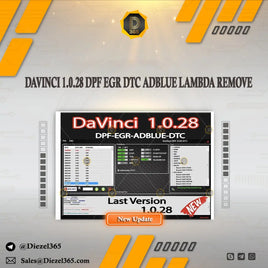 DAVINCI 1.0.28 DPF EGR DTC ADBLUE LAMBDA REMOVE Diezel365