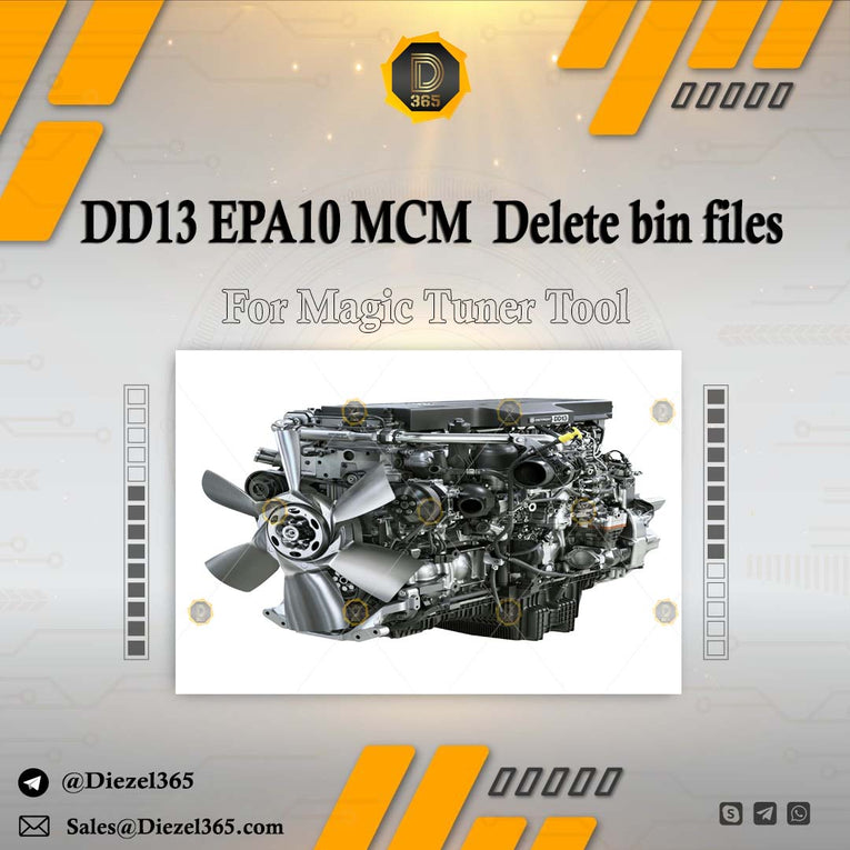 Detroit Diesel DD13 EPA10 MCM Delete bin files For Magic Tuner Tool