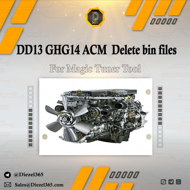 Detroit Diesel DD13 GHG14 ACM Delete bin files For Magic Tuner Tool