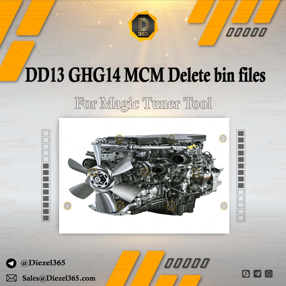 Detroit Diesel DD13 GHG14 MCM Delete bin files For Magic Tuner Tool