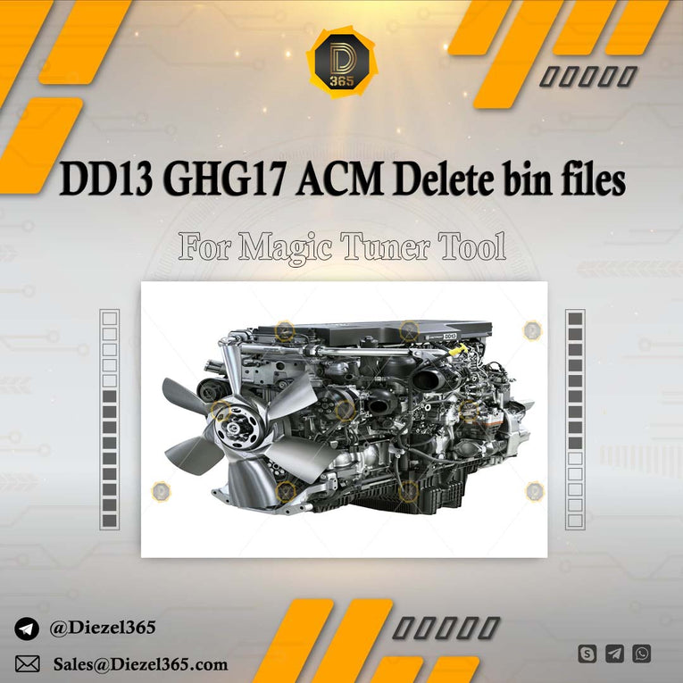 Detroit Diesel DD13 GHG17 ACM Delete bin files For Magic Tuner Tool