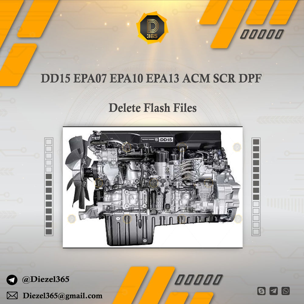 DD15 EPA07 EPA10 EPA13 ACM SCR DPF Delete Flash Files