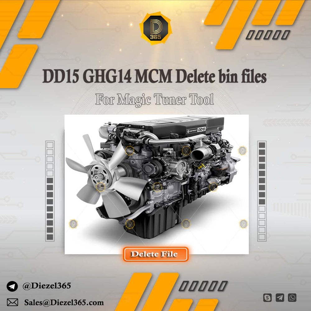 Detroit Diesel DD15 GHG14 MCM Delete bin files For Magic Tuner Tool