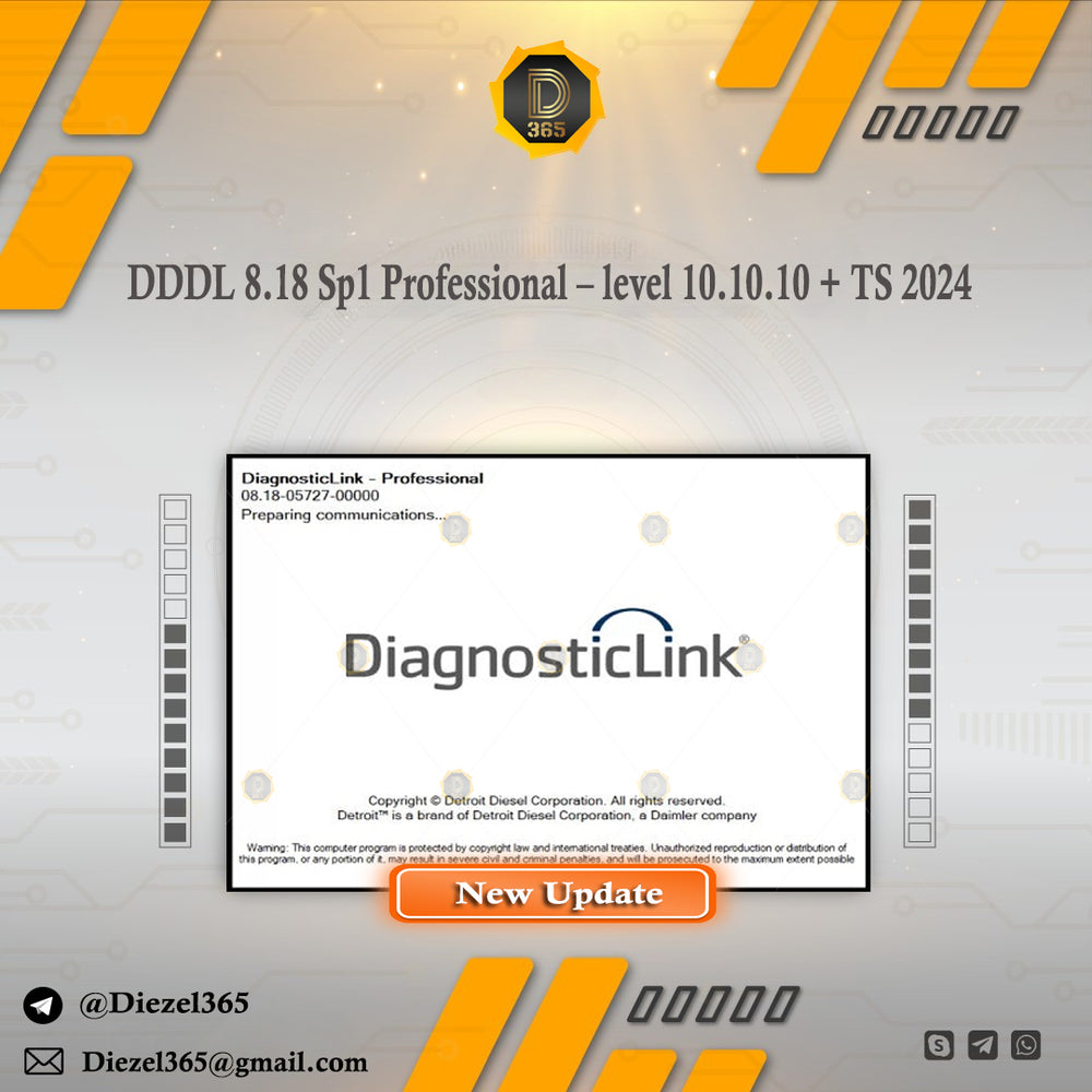 Detroit Diesel Diagnostic Link DDDL 8.18 Sp1 Professional – level 10.10.10 + TS 2024