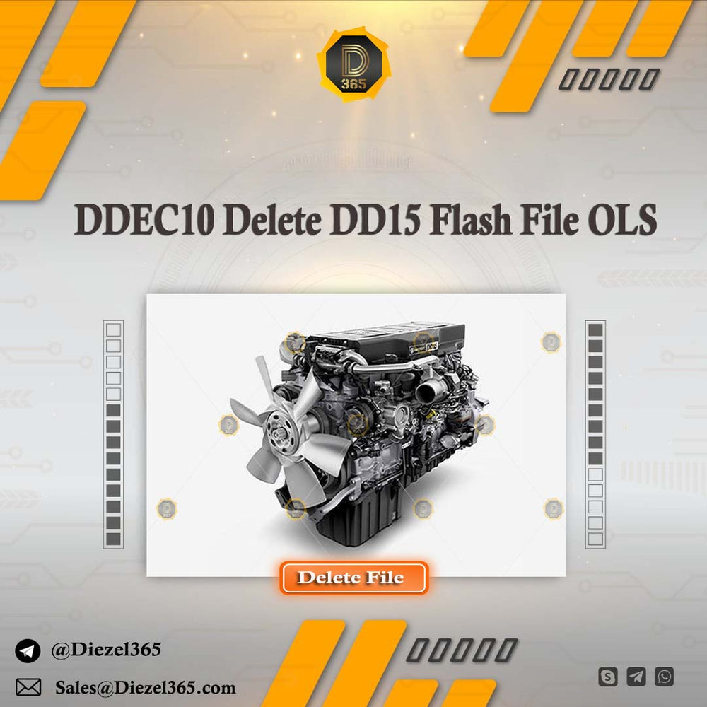 DDEC10 Delete Detroit Diesel DD15 Flash File OLS For K-Tag