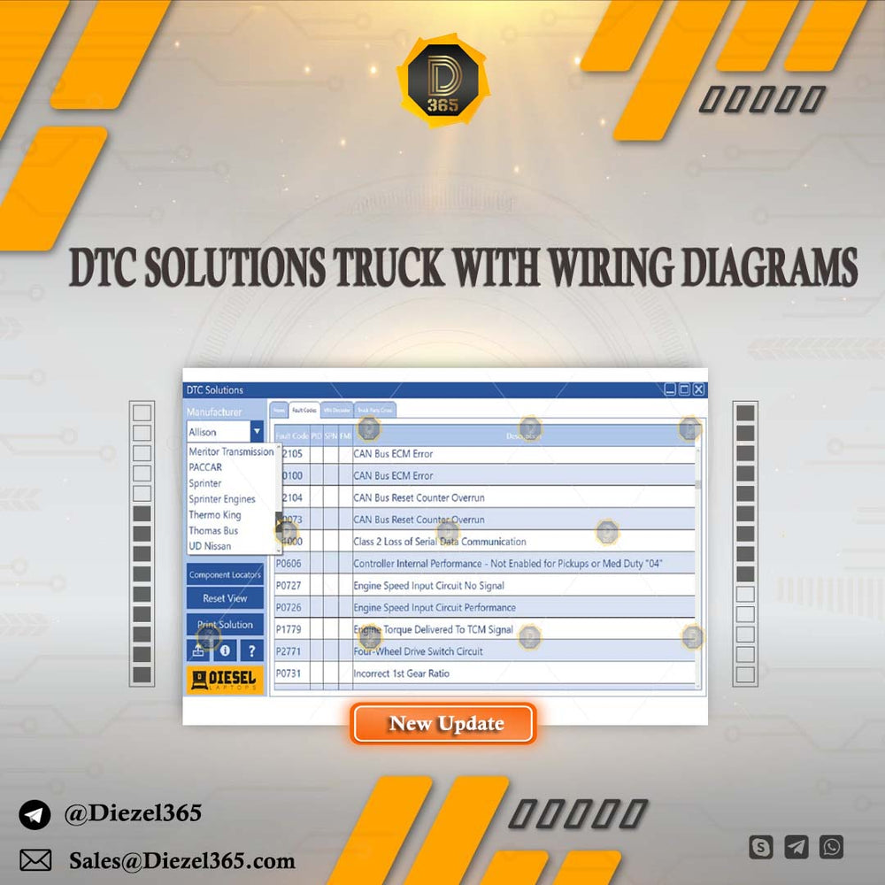 DTC SOLUTIONS TRUCK WITH WIRING DIAGRAMS + KG