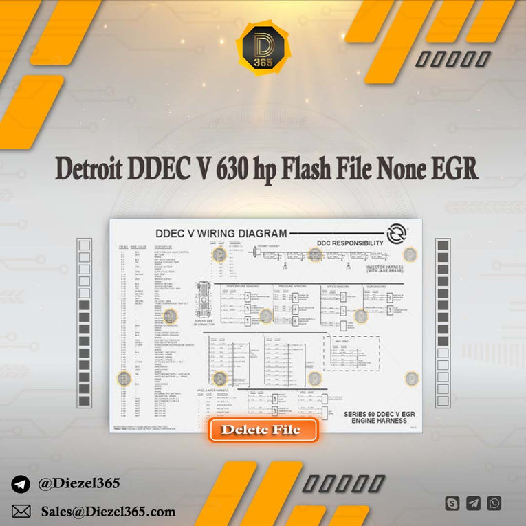 Detroit DDEC V 630 hp Flash File None EGR