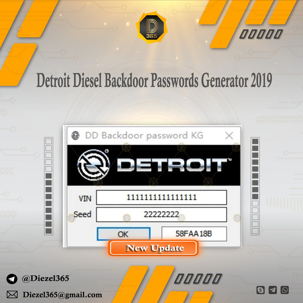 Detroit Diesel Backdoor Passwords Generator 2019