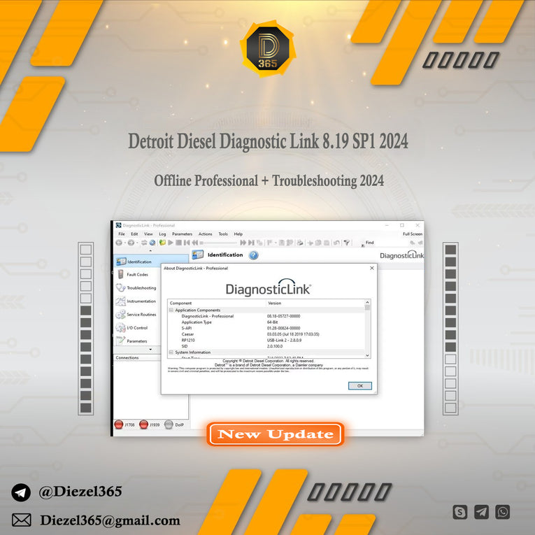 Detroit Diesel Diagnostic Link 8.19 SP1 (DDDL 8.19) 2024 Offline Professional + Troubleshooting 2024