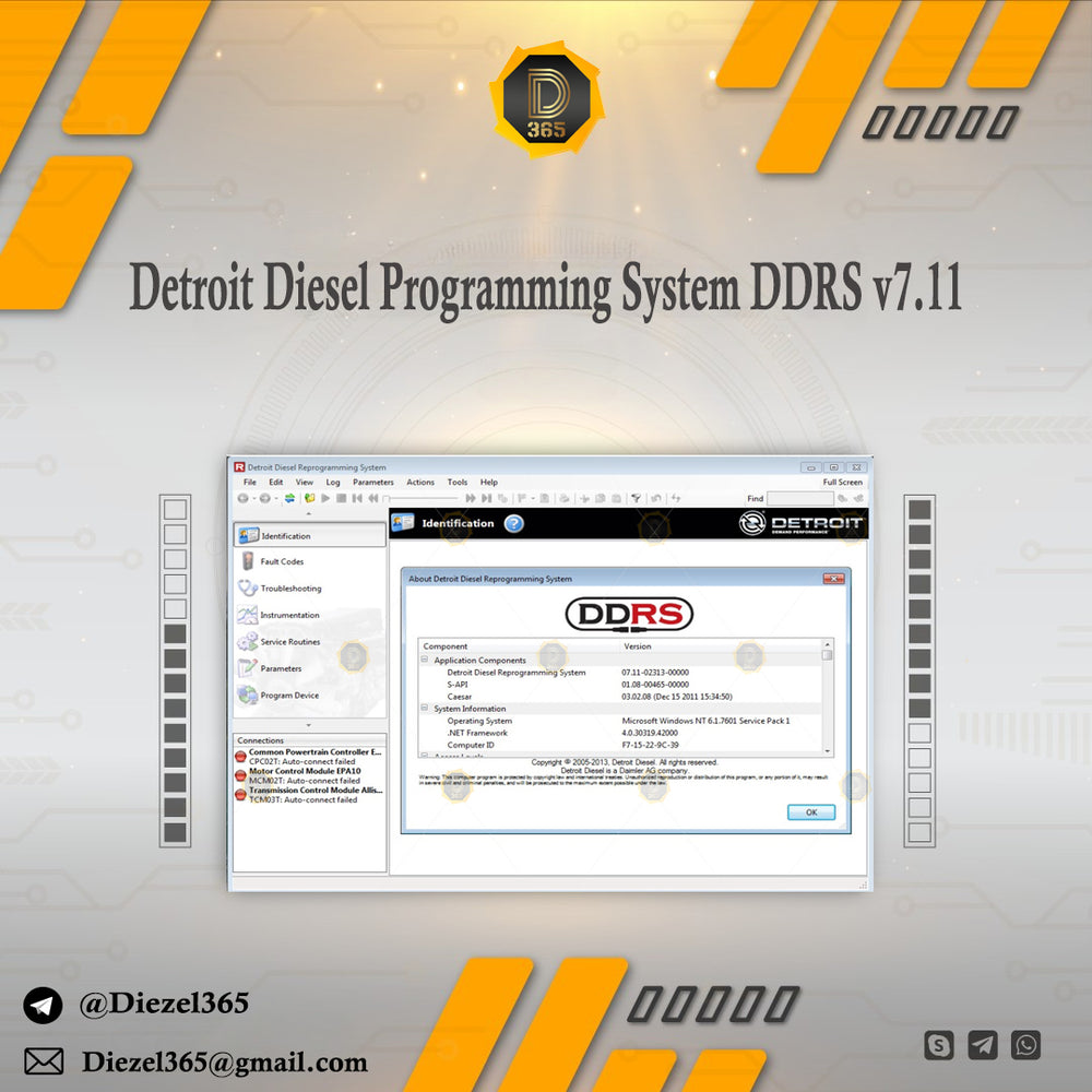 Detroit Diesel Programming System DDRS v7.11