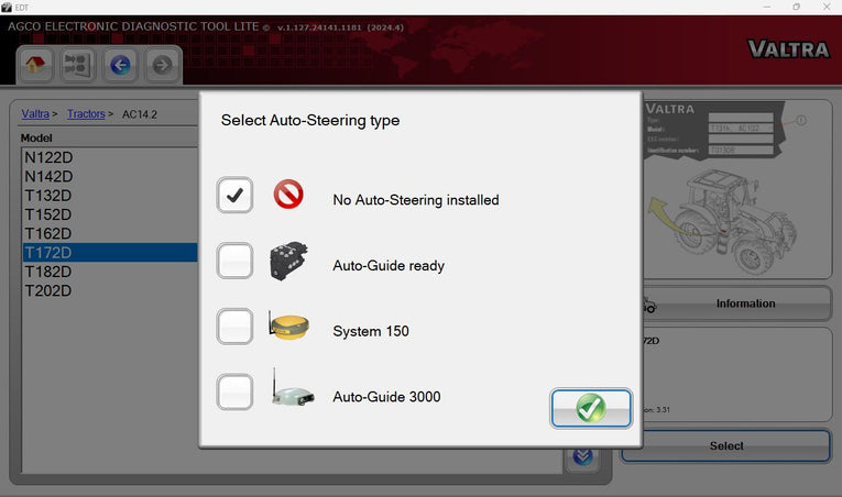 AGCO EDT Electronic Diagnostic Tool 2024 - with KG & install guide