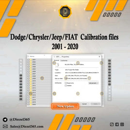 Dodge/Chrysler/Jeep/FIAT ECU ECM, ABS, BCM, TCM of Calibration files 2001 - 2020 Diezel365