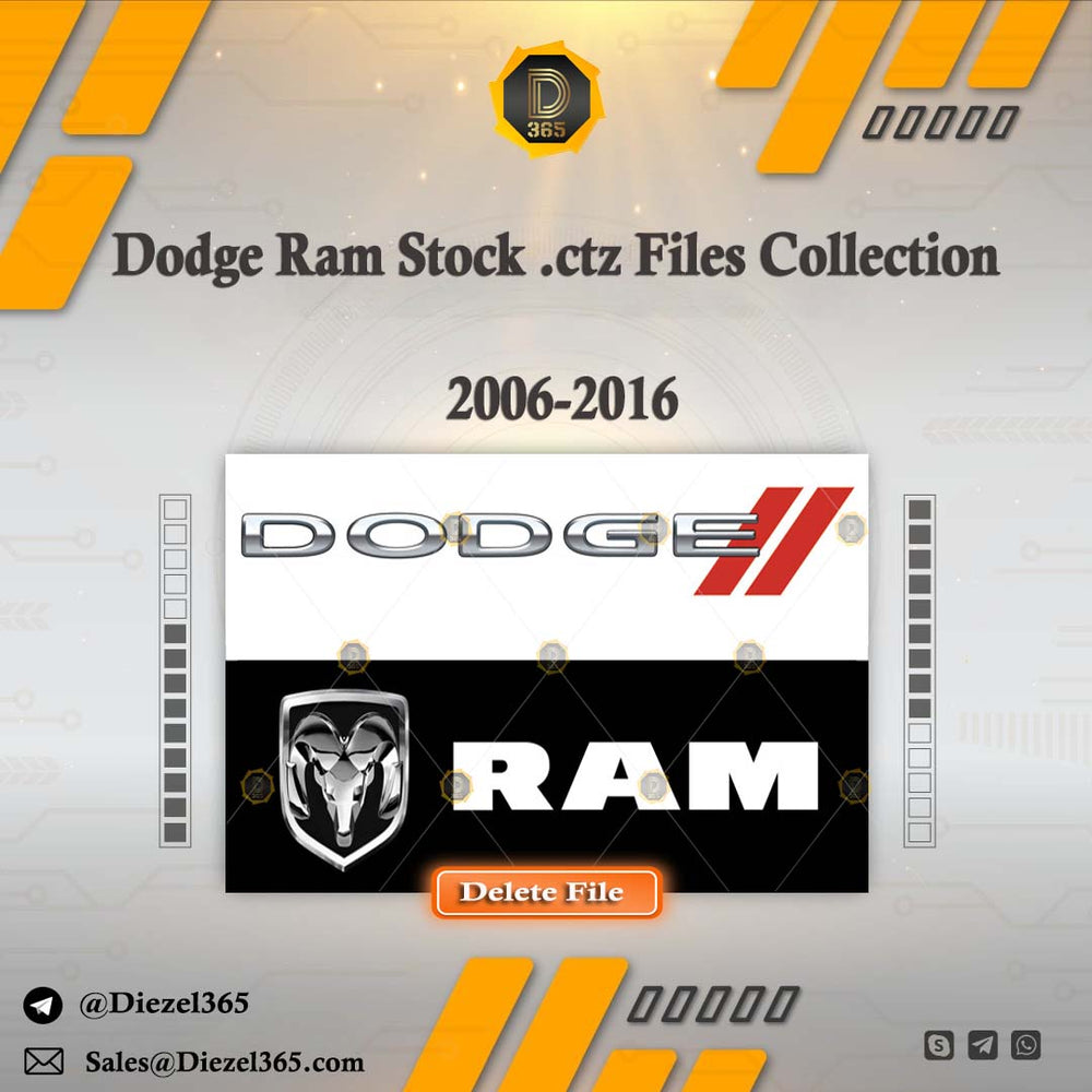 Dodge Ram Stock .ctz Files Collection 2006-2016