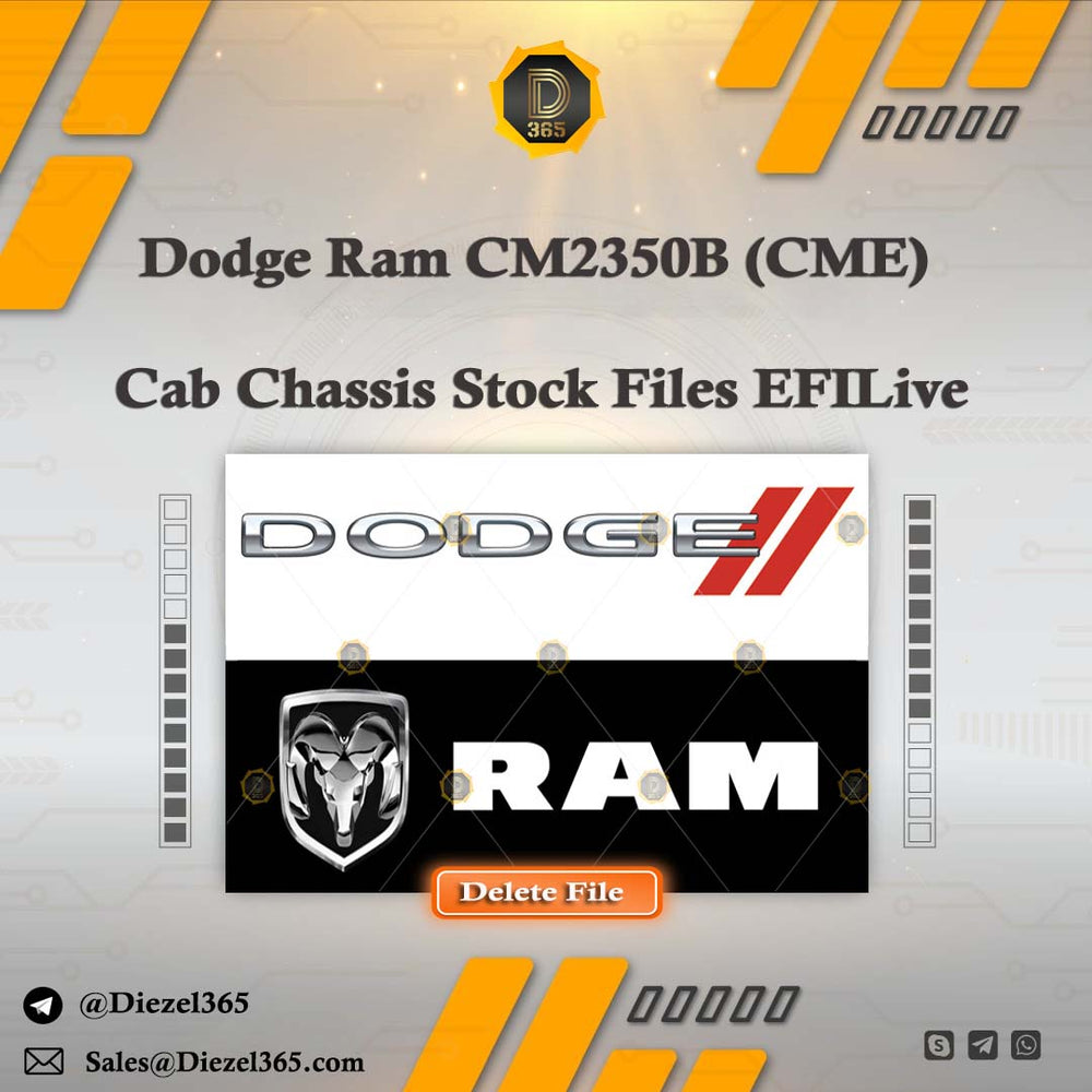 Dodge Ram CM2350B (CME) Cab Chassis Stock Files EFILive