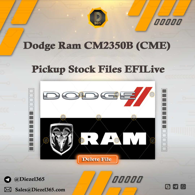 Dodge Ram CM2350B (CME) Pickup Stock Files EFILive