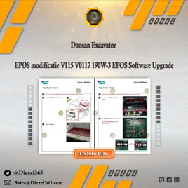 Doosan Excavator EPOS modificatie V115 V0117 190W-3 EPOS Software Upgrade Diezel365