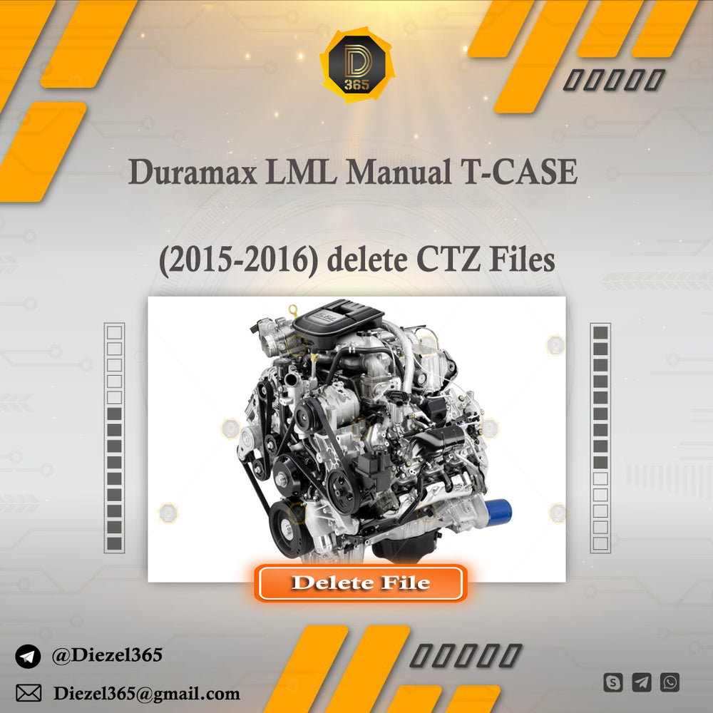 Duramax LML Manual T-CASE (2015-2016) delete CTZ Files