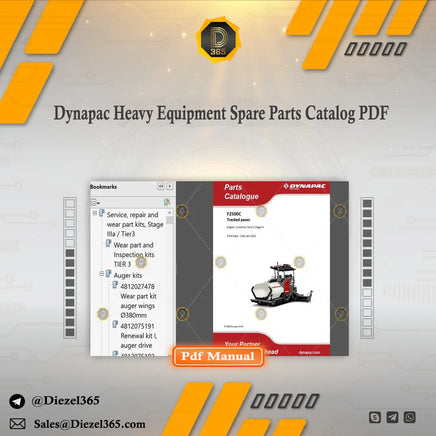 Dynapac Heavy Equipment Spare Parts Catalog PDF Diezel365