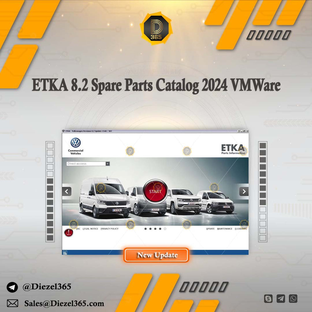 E.T.K.A 8.2 Spare Parts Catalog 2024 VMWare - Ready to use