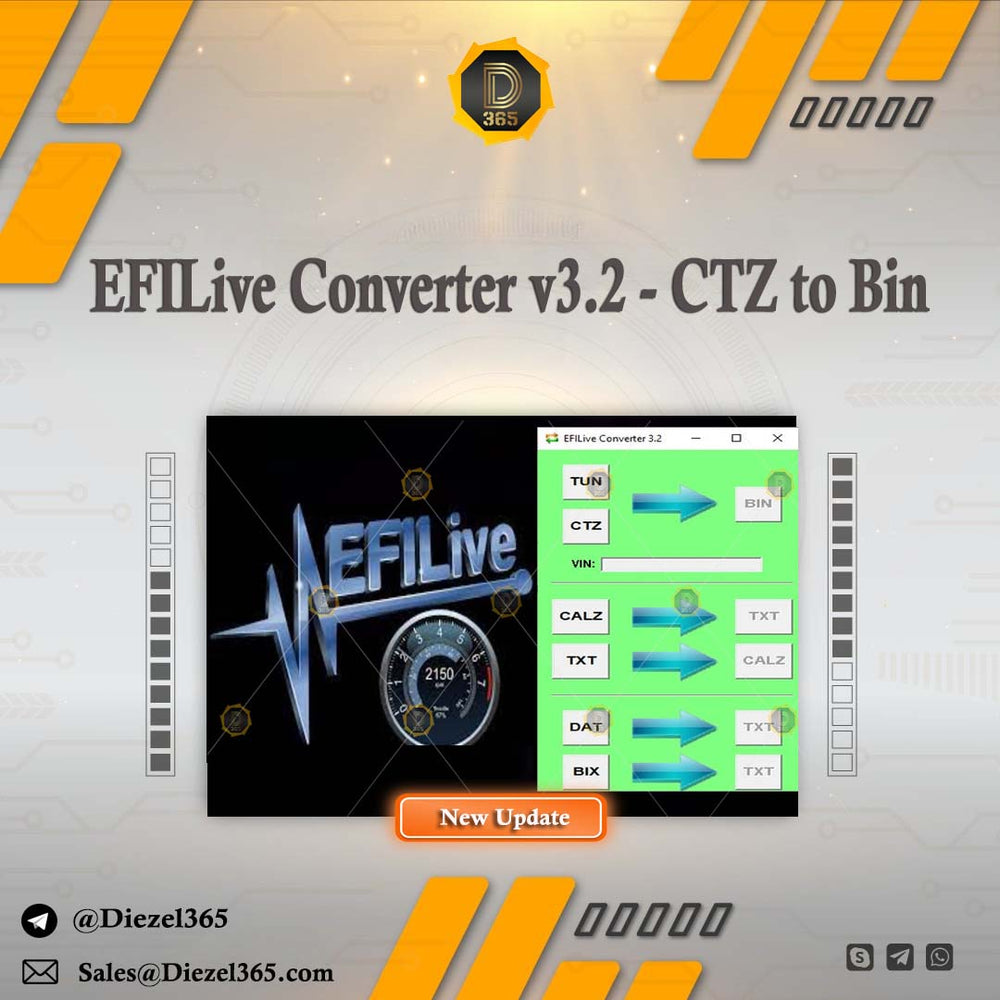 EFILive Converter v3.2 CTZ to Bin ⛽ Diezel365