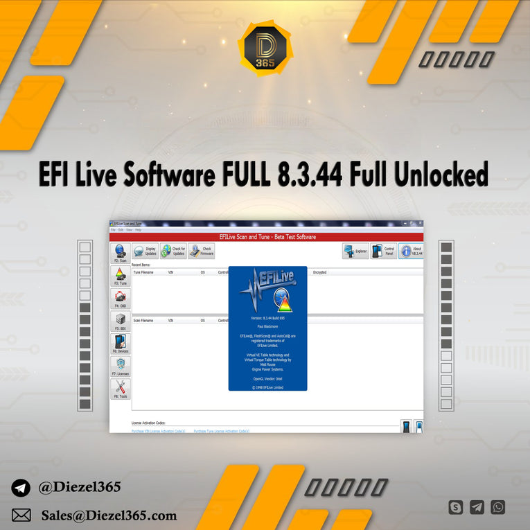 EFI Live Software FULL 8.3.44 Full Unlocked - Last Update