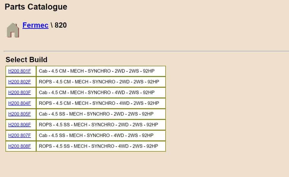 FERMEC – TEREX 820, 860, 970, TX760, TX860, TX870 Parts Catalog