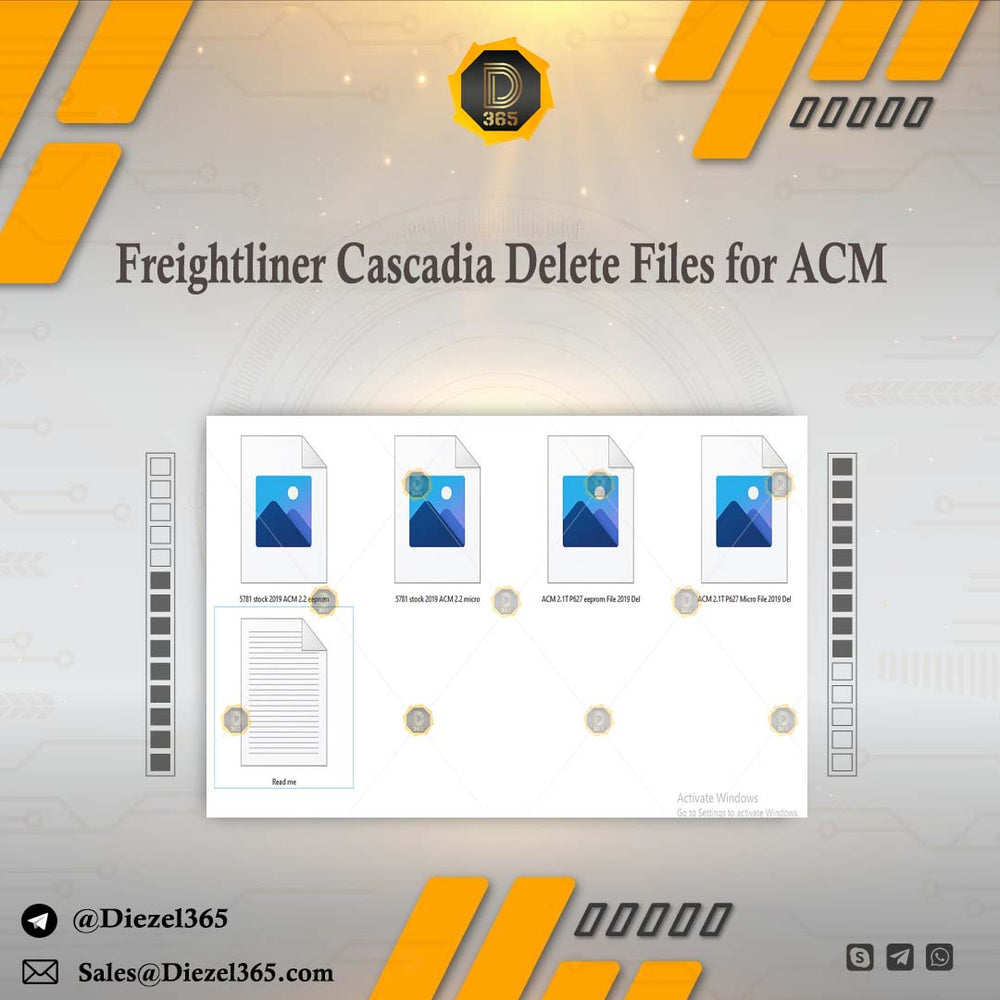 Freightliner Cascadia Delete Files for ACM