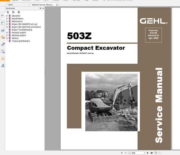 GEHL Machinery Heavy Equipment 2022 Service Manuals, Hydraulic & Electrical Schematic DVD