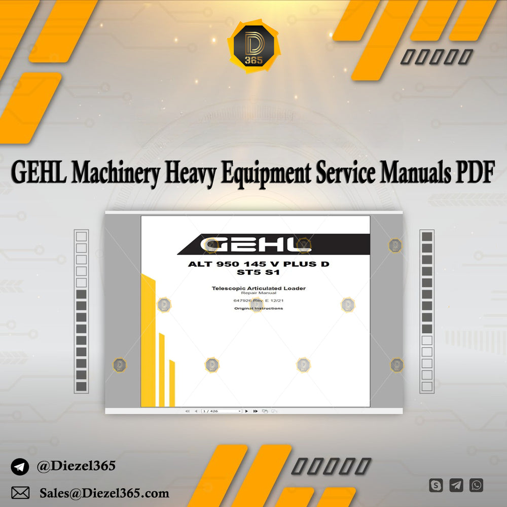 GEHL Machinery Heavy Equipment Service Manuals, Hydraulic & Electrical Schematic DVD 4.89GB PDF 2022