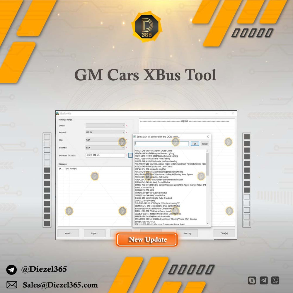 GM Cars XBus Tool kit