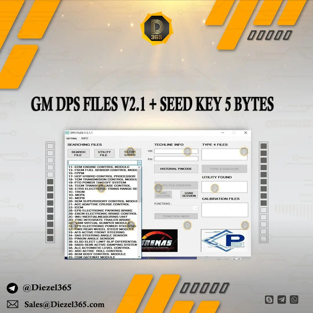 GM DPS FILES V2.1 + SEED KEY 5 BYTES – ⛽ Diezel365