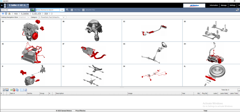 General Motors GMIO EPC 2024 Parts Catalog - VMWare